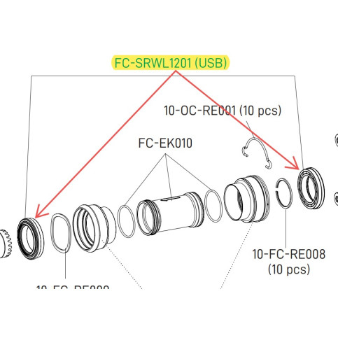 Ložisko pro kliky Super Record WRL USB CERAMIC (2ks)