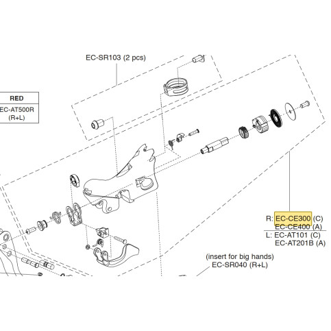 Tělo řadící páky 10s Power Shift, pravé (r.v. 2011-2014)