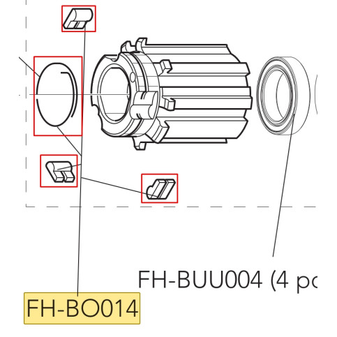 Praporek ořechu CAMPAGNOLO (3ks) + pružinka (1ks), průměr 30 mm