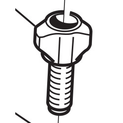 Seřizovací šroub přehazovačky, jemný závit, černý