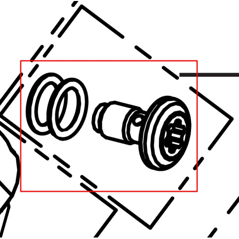 Šroubek s těsněním pro přichycení hydraulické hadičky k cylindru