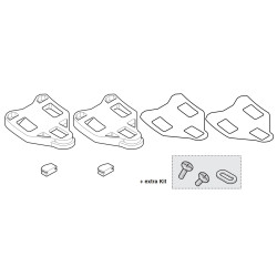 Plastové zarážky pro pedály Pro-Fit, šedé (s výkyvem)