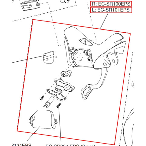 Tělo řadící páky 11s EPS SR/RE, pravé (2012 - 2018)